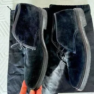 Ermenegildo Zegna Suede Chukka Boot - Blue Size 9 Ermenegildo Zegna navy blue Suede Chukka Boots men 11.5 US  main image 3